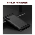 MOFI Carbon Fiber Texture Brushed TPU Back Case for Samsung Galaxy A7 (2018)