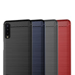 MOFI Carbon Fiber Texture Brushed TPU Back Case for Samsung Galaxy A7 (2018)