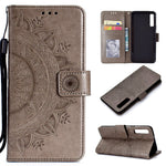Imprinted Mandala Pattern Wallet Leather Mobile Case for Samsung Galaxy A7 (2018) A750