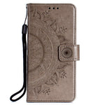 Imprinted Mandala Pattern Wallet Leather Mobile Case for Samsung Galaxy A7 (2018) A750