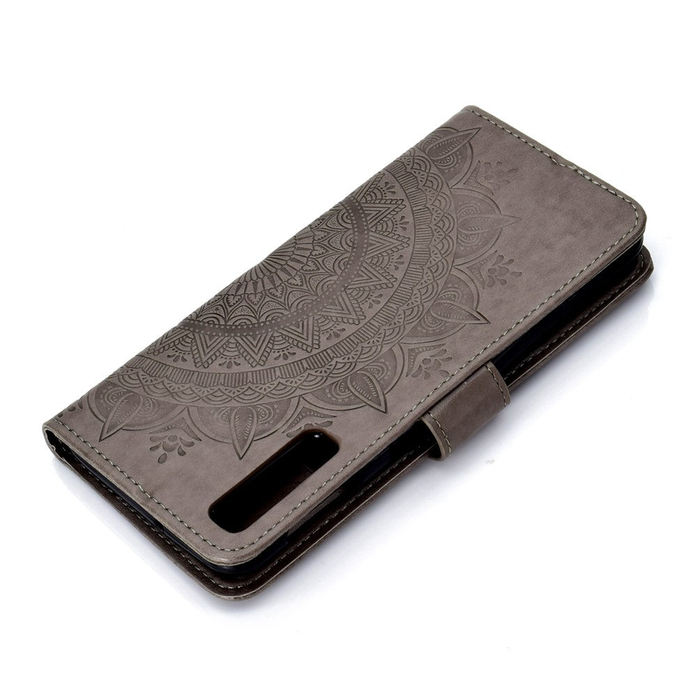 Imprinted Mandala Pattern Wallet Leather Mobile Case for Samsung Galaxy A7 (2018) A750