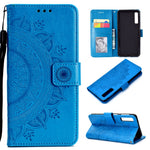 Imprinted Mandala Pattern Wallet Leather Mobile Case for Samsung Galaxy A7 (2018) A750