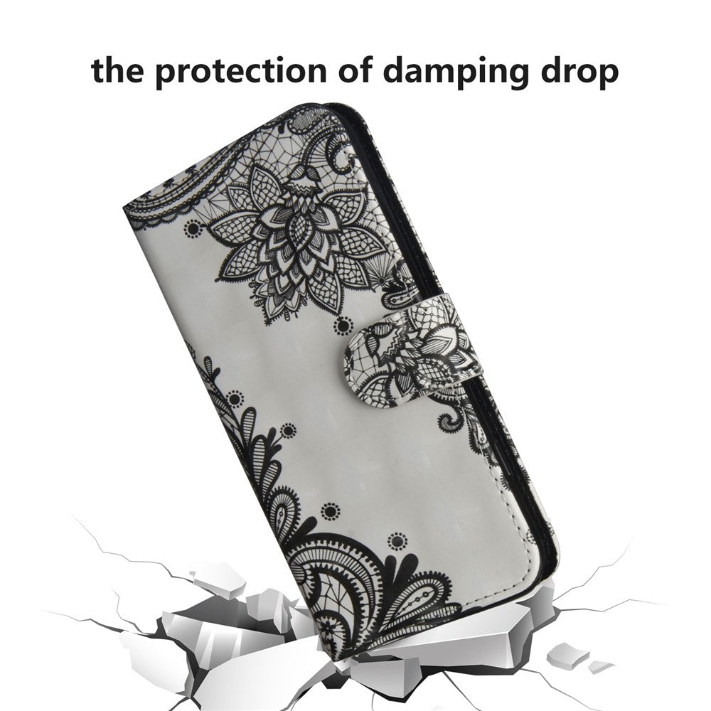Pattern Printing Light Spot Decor Wallet Stand Leather Flip Cover for Samsung Galaxy A9 (2018) / A9 Star Pro / A9s