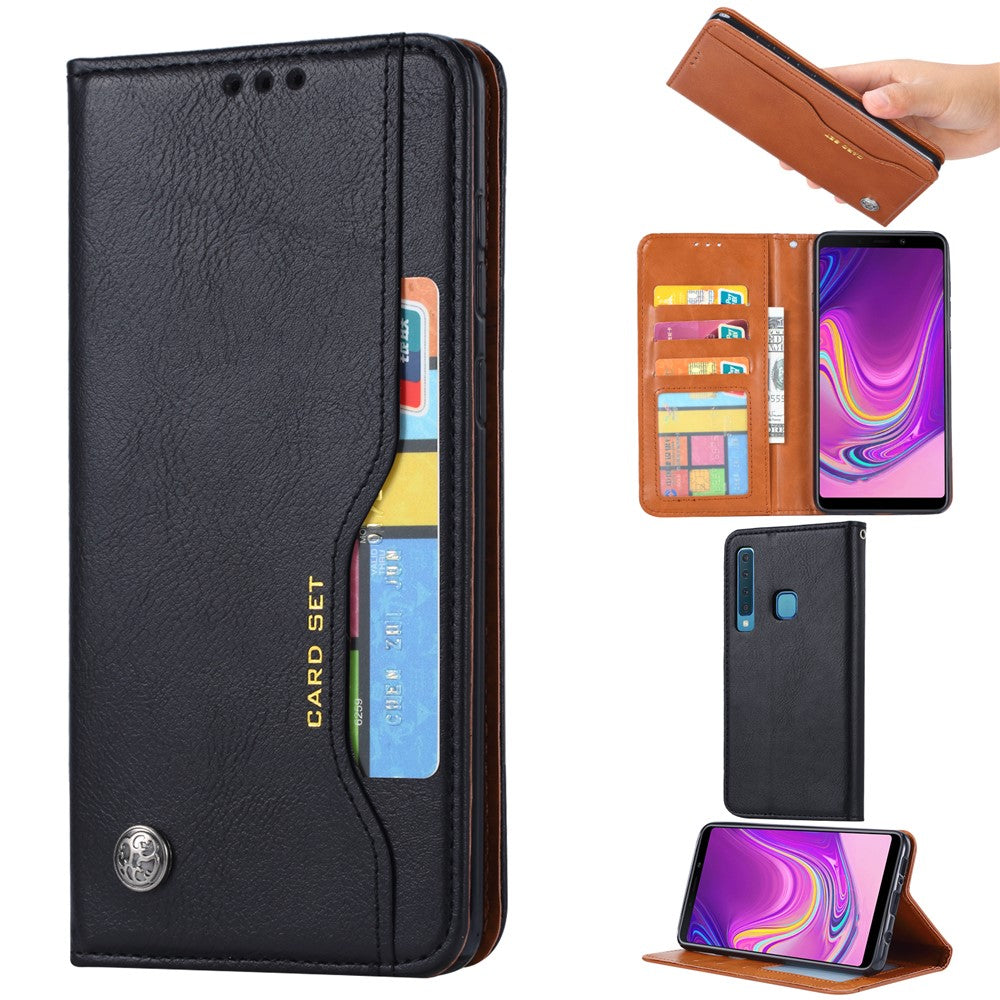 Självabsorberande mobilskal i PU-läder för Samsung Galaxy A9 (2018)/A9 Star Pro/A9s