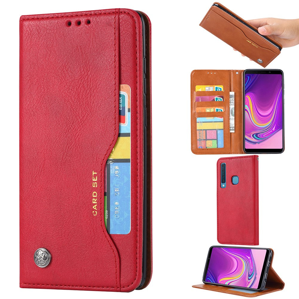 Självabsorberande mobilskal i PU-läder för Samsung Galaxy A9 (2018)/A9 Star Pro/A9s