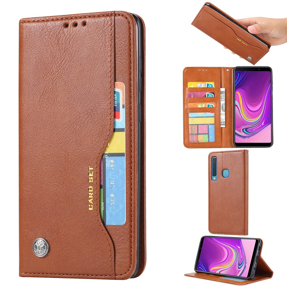 Självabsorberande mobilskal i PU-läder för Samsung Galaxy A9 (2018)/A9 Star Pro/A9s