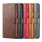 LC.IMEEKE Wallet Leather Stand Case Cover for Samsung Galaxy A7 (2018)