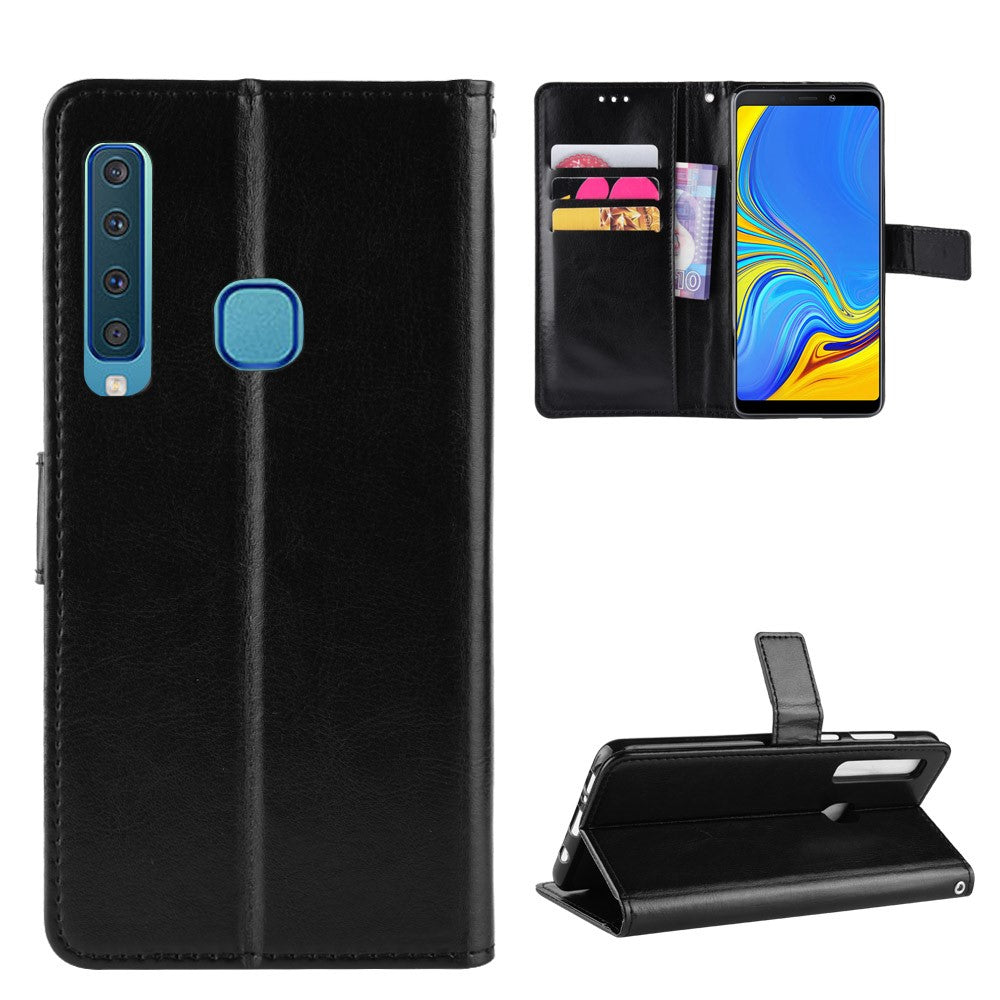 Crazy Horse Leather Wallet Cover for Samsung Galaxy A9 (2018) / A9 Star Pro / A9s