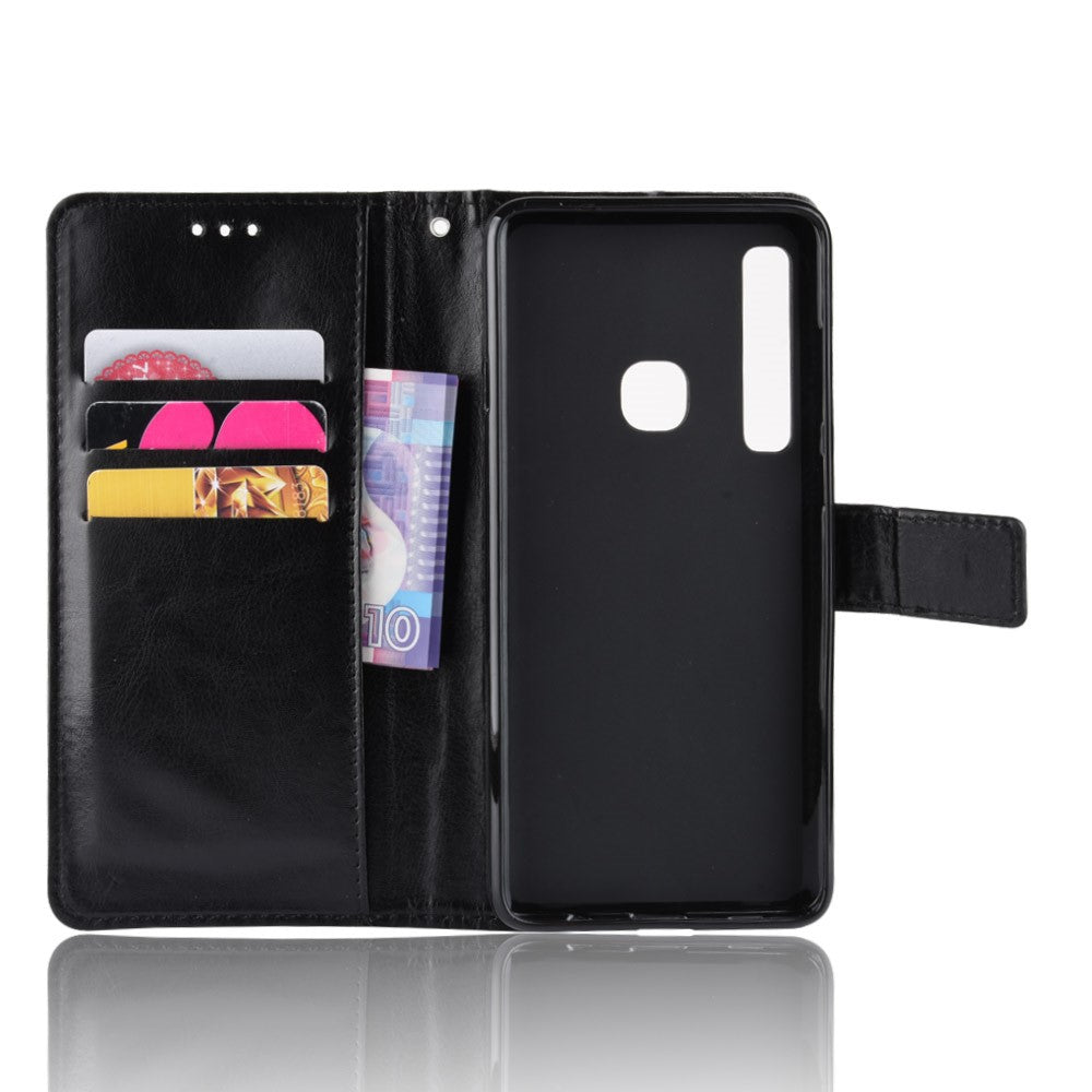 Crazy Horse Leather Wallet Cover for Samsung Galaxy A9 (2018) / A9 Star Pro / A9s