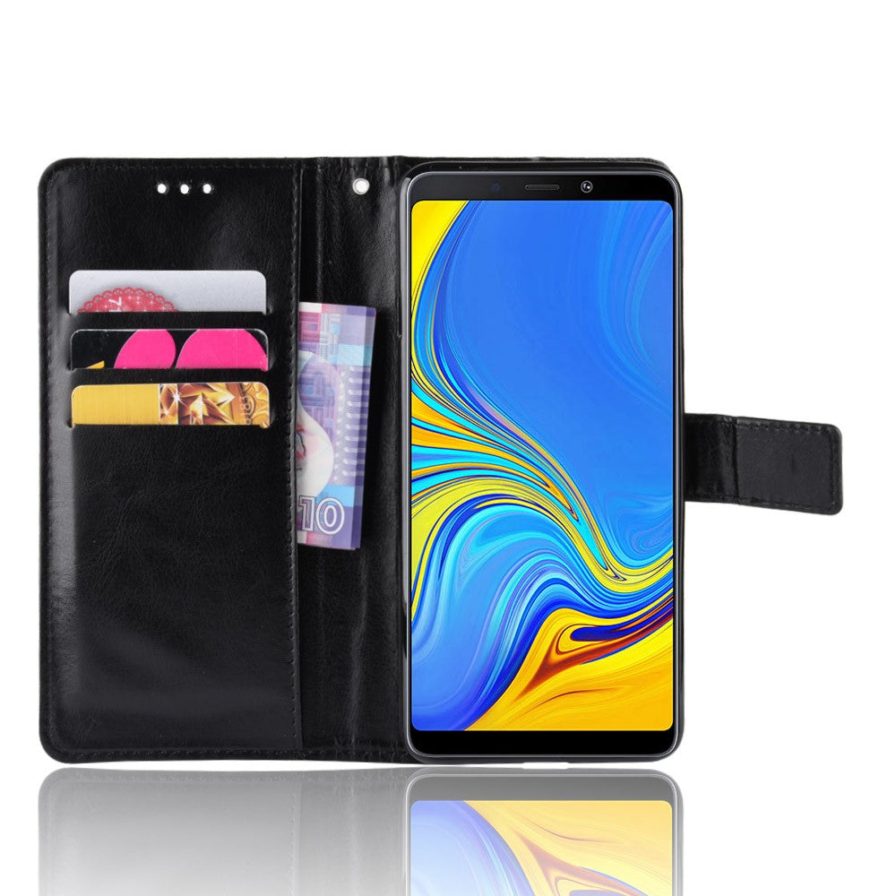 Crazy Horse Leather Wallet Cover for Samsung Galaxy A9 (2018) / A9 Star Pro / A9s