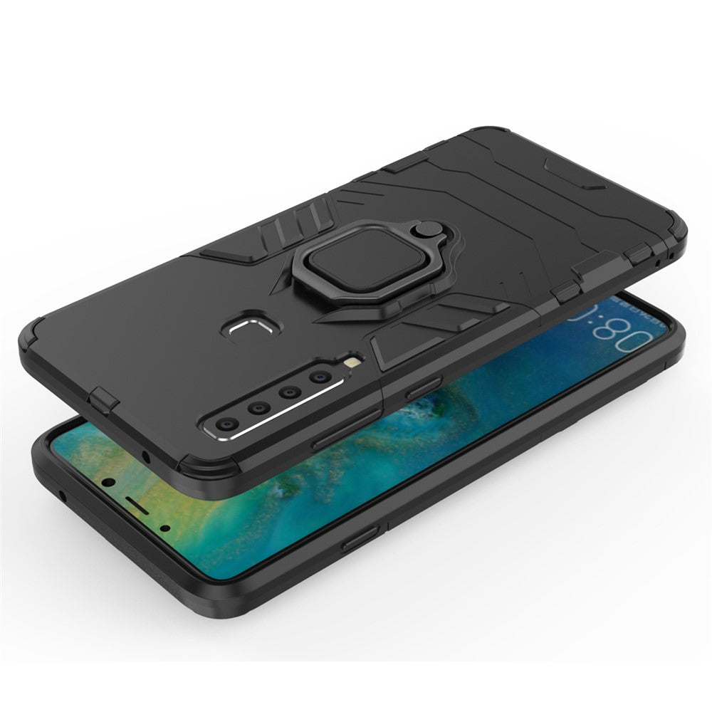 Cool Guard Ring Holder Kickstand PC TPU Hybrid Case for Samsung Galaxy A9 (2018) / A9 Star Pro / A9s