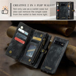 CASEME 008 Series Detachable 2-in-1 Zipper Wallet PU Leather Mobile Case for Samsung Galaxy S10 Plus