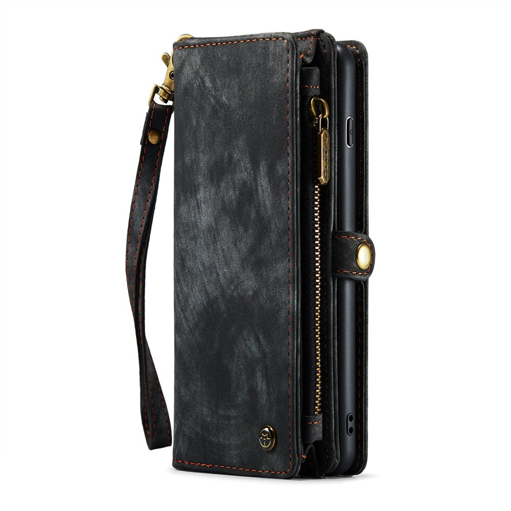 CASEME 008 Series Detachable 2-in-1 Zipper Wallet PU Leather Mobile Case for Samsung Galaxy S10 Plus