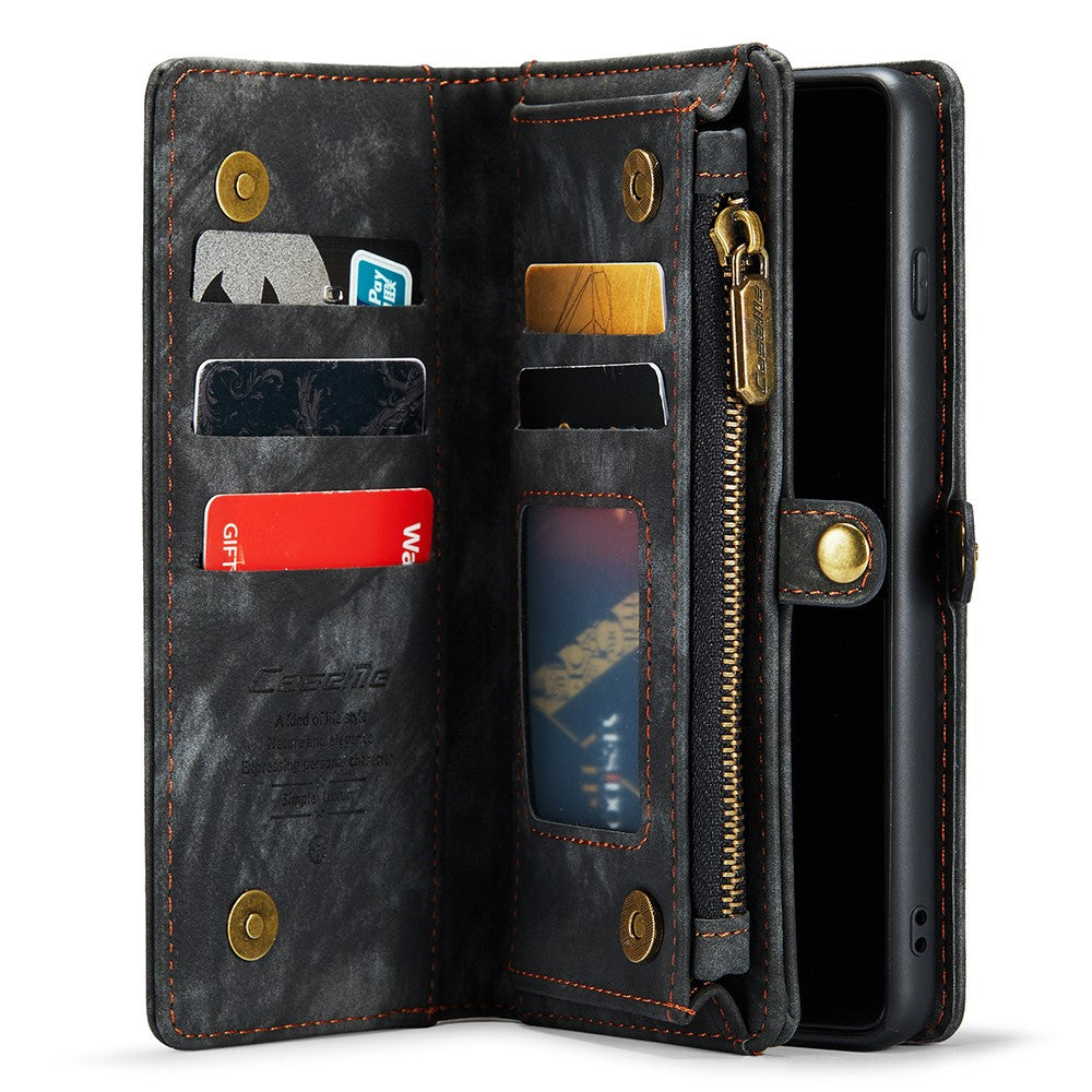 CASEME 008 Series Detachable 2-in-1 Zipper Wallet PU Leather Mobile Case for Samsung Galaxy S10 Plus
