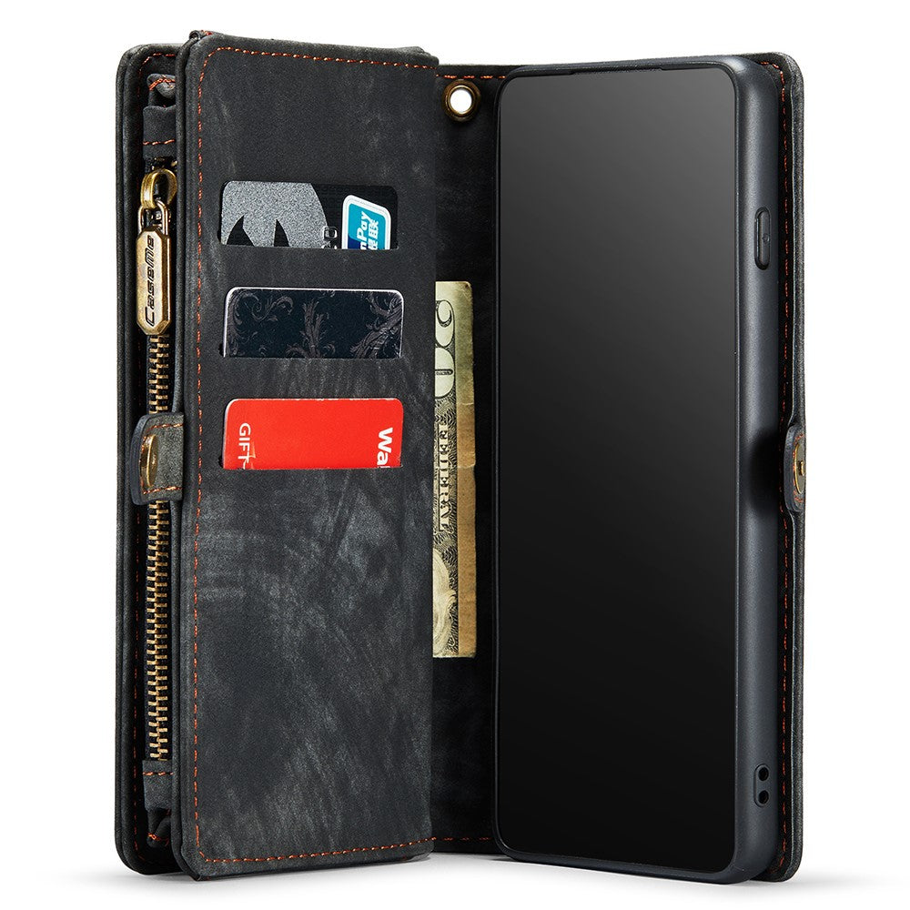 CASEME 008 Series Detachable 2-in-1 Zipper Wallet PU Leather Mobile Case for Samsung Galaxy S10 Plus