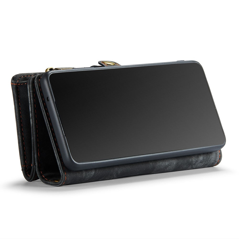 CASEME 008 Series Detachable 2-in-1 Zipper Wallet PU Leather Mobile Case for Samsung Galaxy S10 Plus