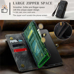 CASEME 008 Series Detachable 2-in-1 Zipper Wallet PU Leather Mobile Case for Samsung Galaxy S10 Plus