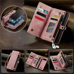 CASEME 008 Series Detachable 2-in-1 Zipper Wallet PU Leather Mobile Case for Samsung Galaxy S10 Plus