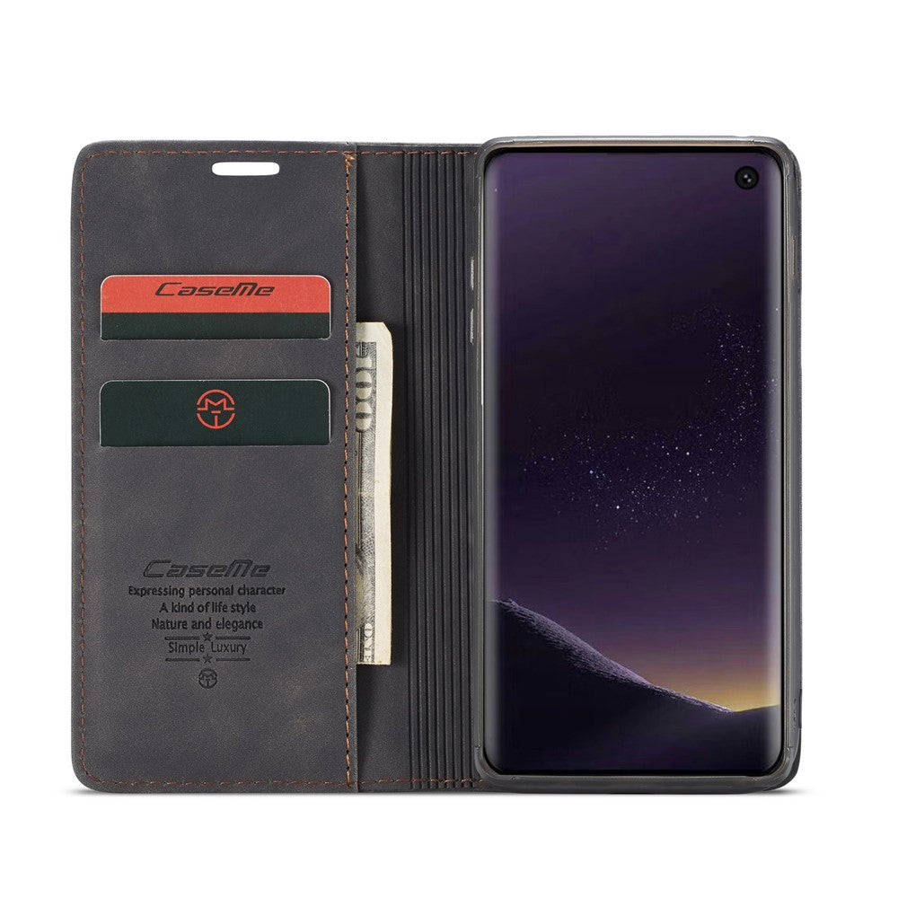 CASEME 013 Series for Samsung Galaxy S10e PU Leather Case [Auto-absorbed] [Wallet Stand]