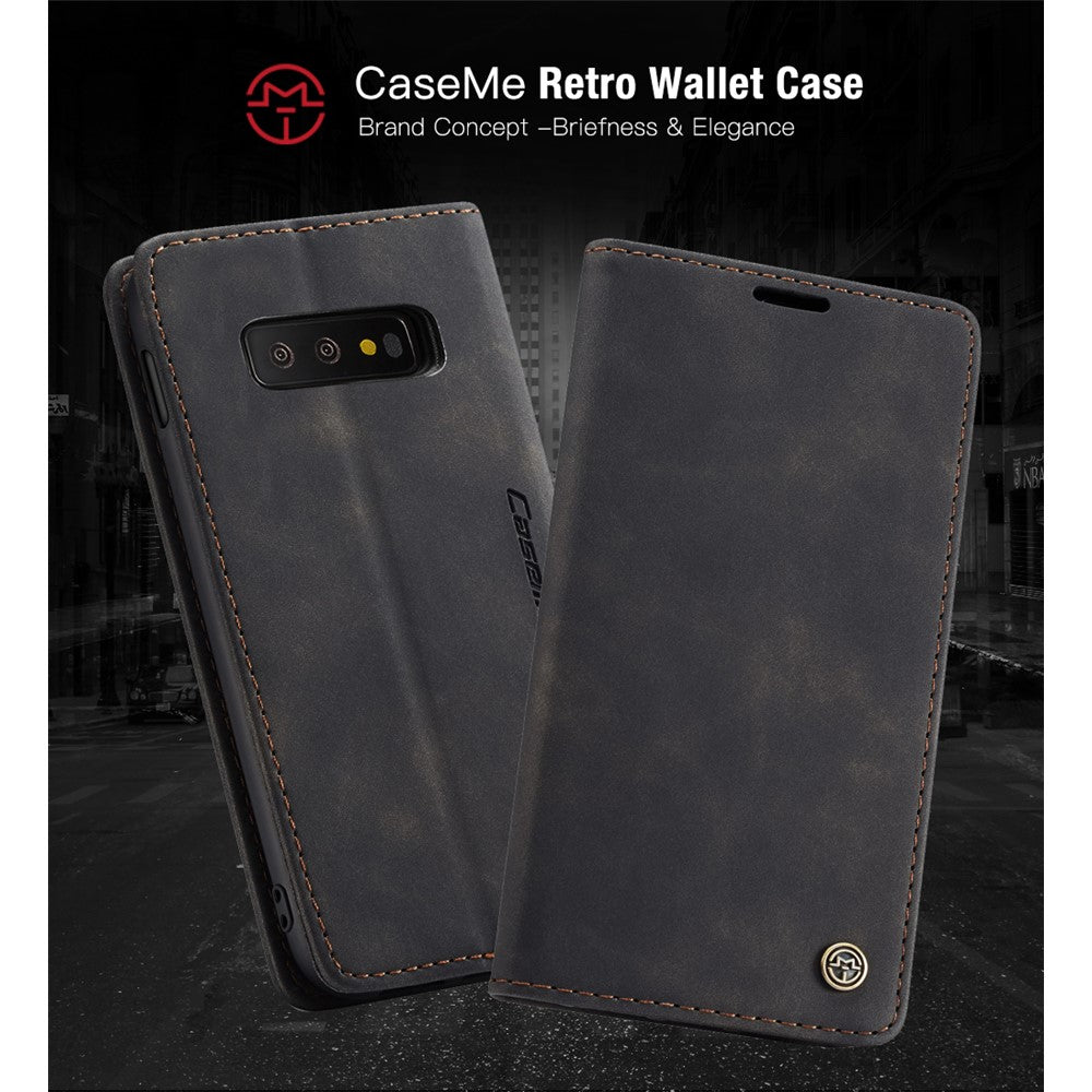 CASEME 013 Series for Samsung Galaxy S10e PU Leather Case [Auto-absorbed] [Wallet Stand]