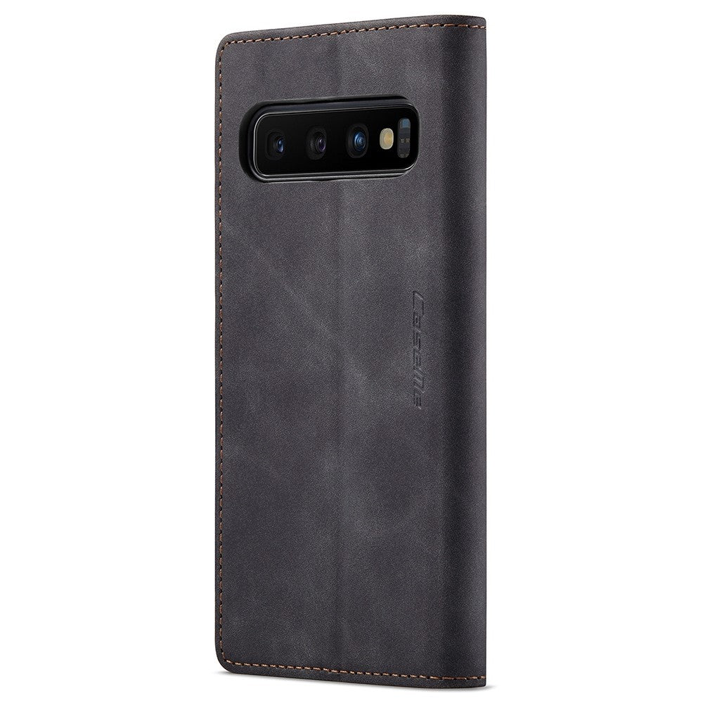 CASEME 013 Series PU Lædercover [Auto-absorberet] [Pungstativ] til Samsung Galaxy S10 Plus