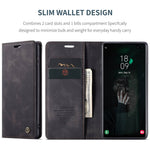 CASEME 013 Series PU Lædercover [Auto-absorberet] [Pungstativ] til Samsung Galaxy S10 Plus