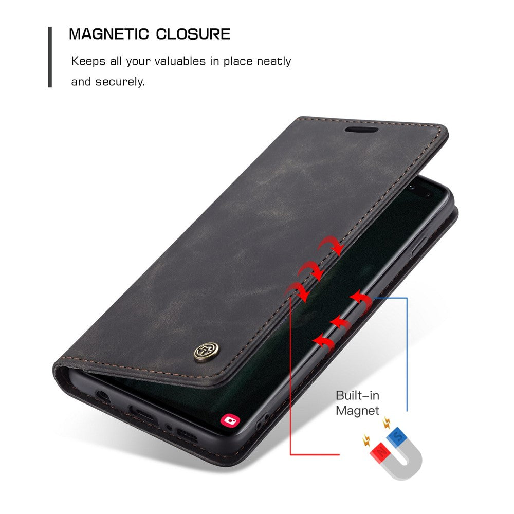 CASEME 013 Series PU Lædercover [Auto-absorberet] [Pungstativ] til Samsung Galaxy S10 Plus