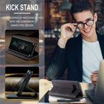 CASEME 013 Series PU Lædercover [Auto-absorberet] [Pungstativ] til Samsung Galaxy S10 Plus