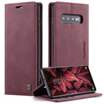 CASEME 013 Series PU Lædercover [Auto-absorberet] [Pungstativ] til Samsung Galaxy S10 Plus