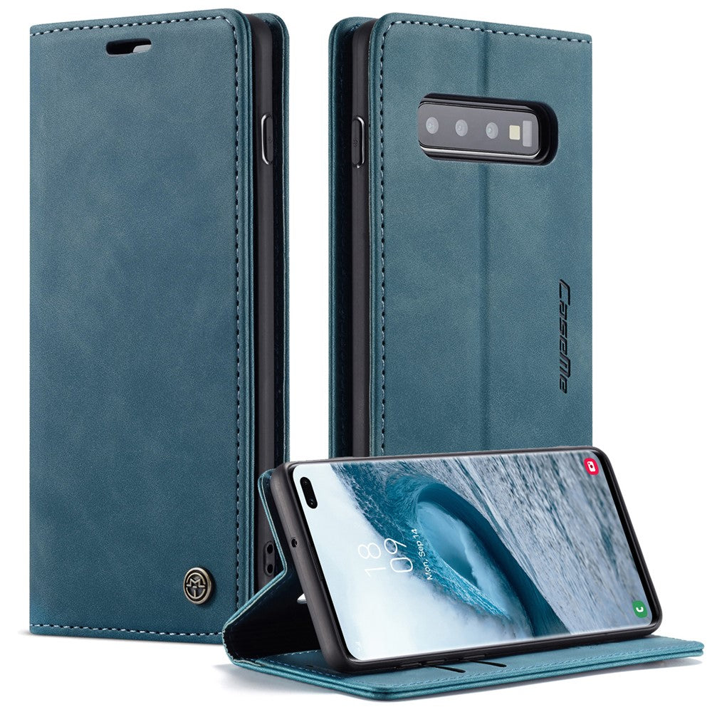 CASEME 013 Series PU Lædercover [Auto-absorberet] [Pungstativ] til Samsung Galaxy S10 Plus