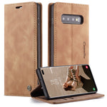 CASEME 013 Series PU Lædercover [Auto-absorberet] [Pungstativ] til Samsung Galaxy S10 Plus