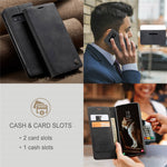 CASEME 013-serien til Samsung Galaxy S10 PU-læderetui [Automatisk absorberende] [Kortholder og støttefod]