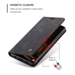 CASEME 013-serien til Samsung Galaxy S10 PU-læderetui [Automatisk absorberende] [Kortholder og støttefod]