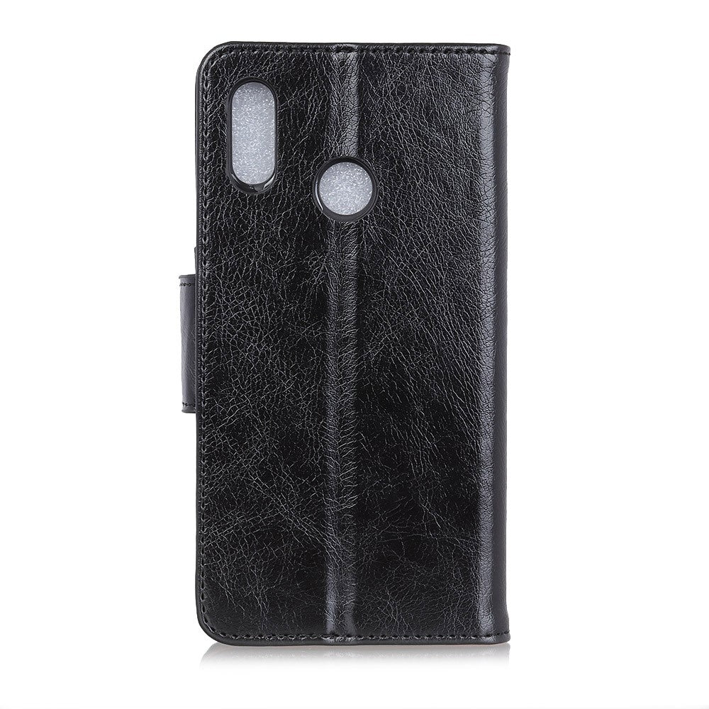 Pung-cover i splatlæder med nappa-tekstur til Samsung Galaxy A40