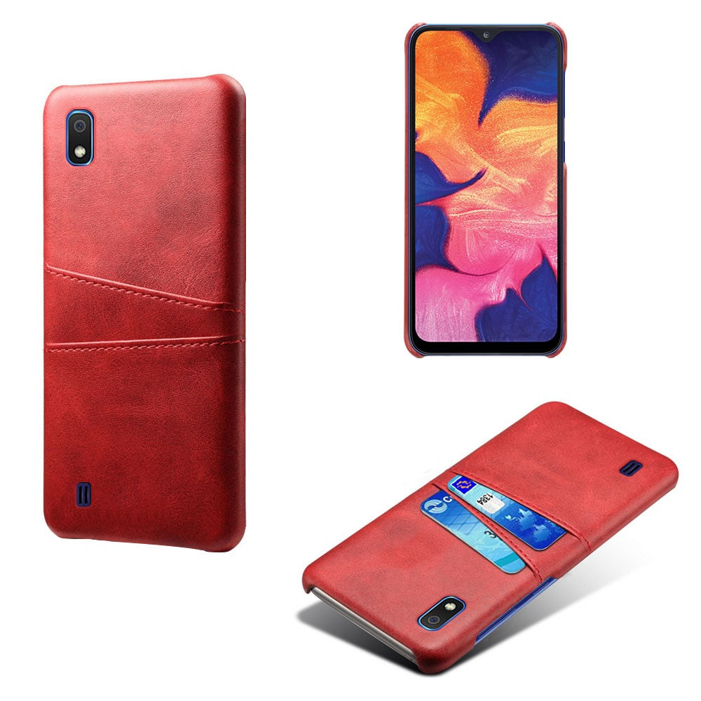 PU-läderbelagt PC-skal med [dubbla kortplatser] för Samsung Galaxy A10