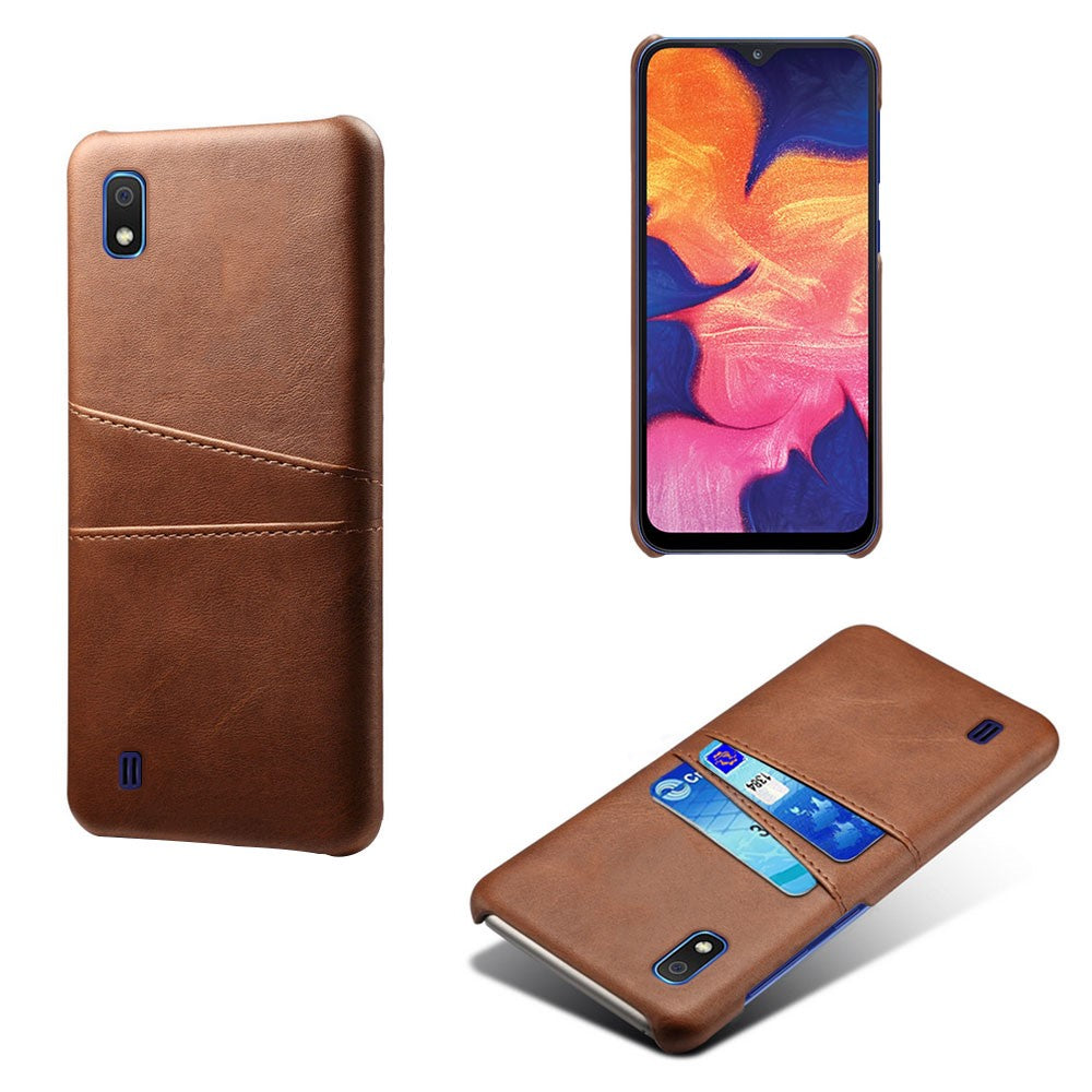 PU-läderbelagt PC-skal med [dubbla kortplatser] för Samsung Galaxy A10