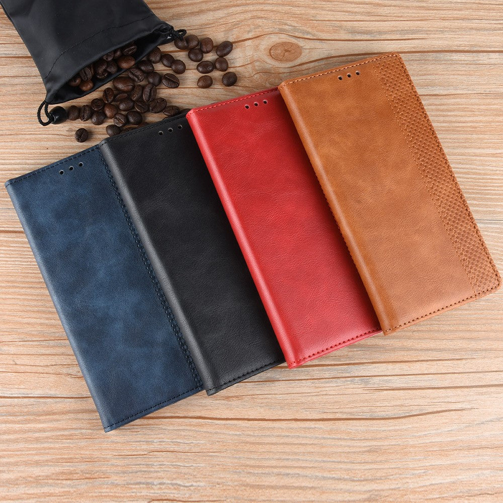 Pungcover i PU-læder i vintagestil til Samsung Galaxy A50 / A50s / A30s