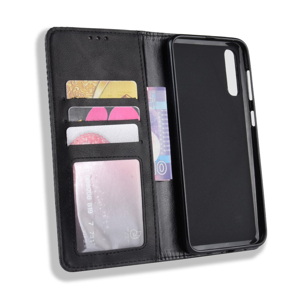 Pungcover i PU-læder i vintagestil til Samsung Galaxy A50 / A50s / A30s