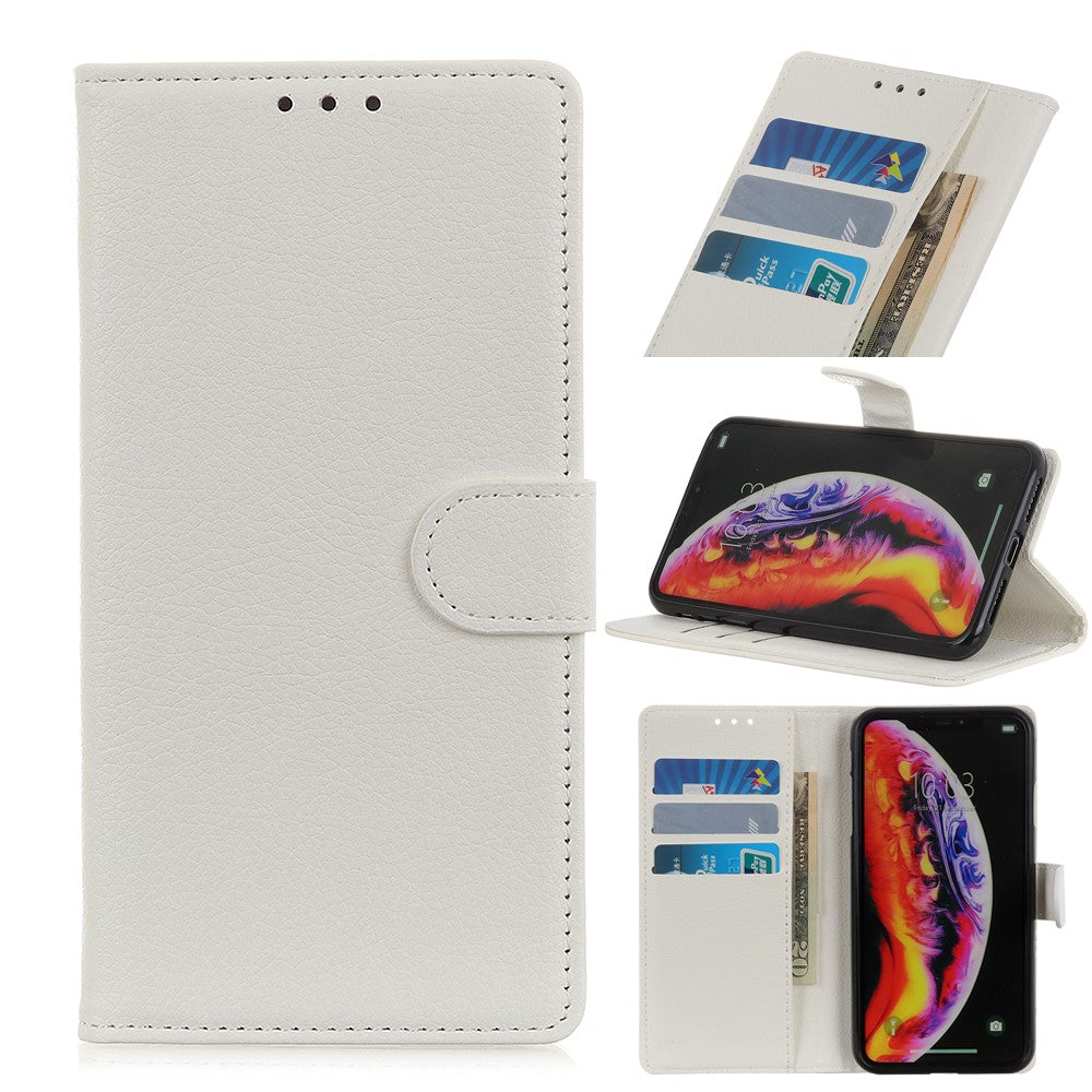 Litchi Skin Läder Plånboksfodral till Samsung Galaxy A40