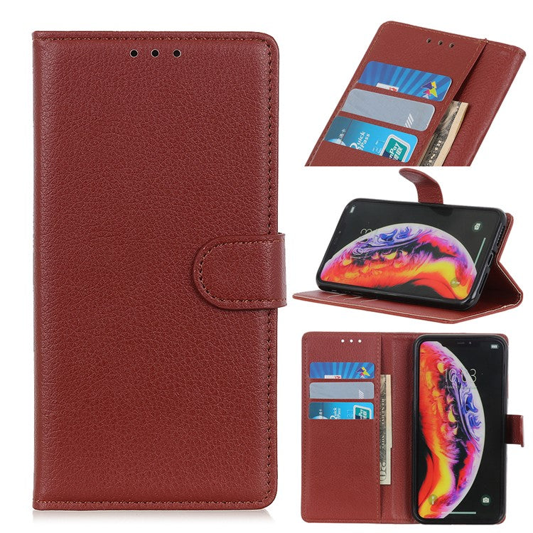 Litchi Skin Läder Plånboksfodral till Samsung Galaxy A40