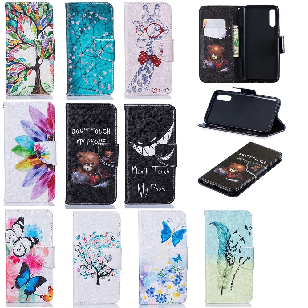 Pattern Printing PU Leather Flip Cover for Samsung Galaxy A50 / A50s / A30s