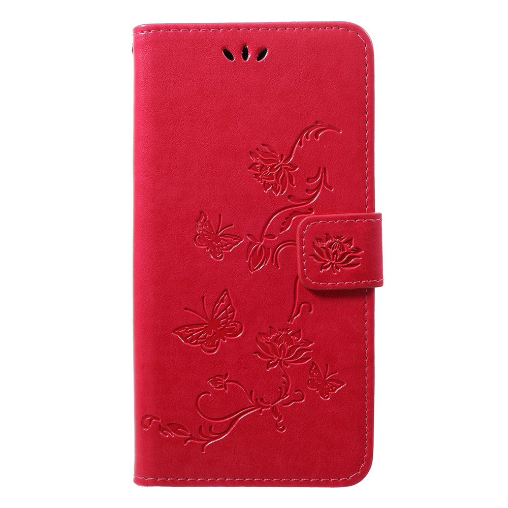 Imprint Butterfly Flowers Leather Wallet Stand Case for Samsung Galaxy A50 / A50s / A30s