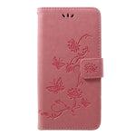 Imprint Butterfly Flowers Leather Wallet Stand Case for Samsung Galaxy A50 / A50s / A30s