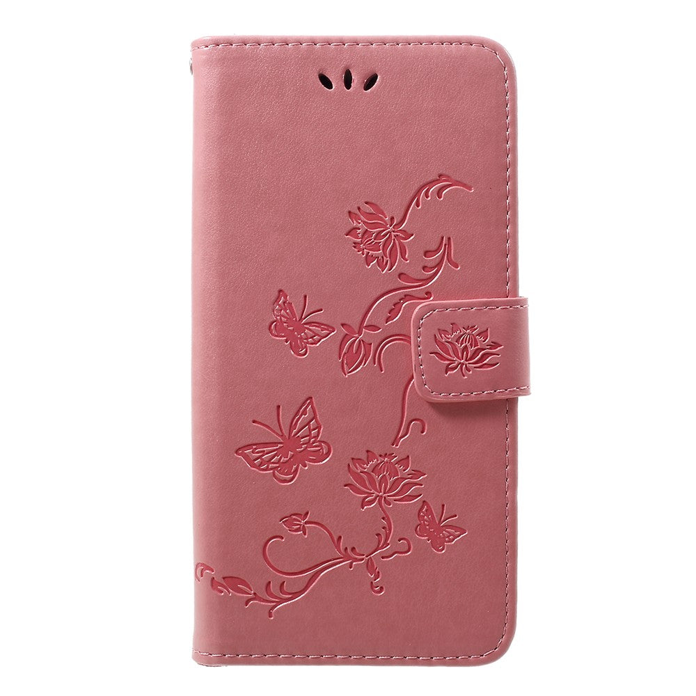 Imprint Butterfly Flowers Leather Wallet Stand Case for Samsung Galaxy A50 / A50s / A30s