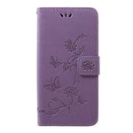Imprint Butterfly Flowers Leather Wallet Stand Case for Samsung Galaxy A50 / A50s / A30s