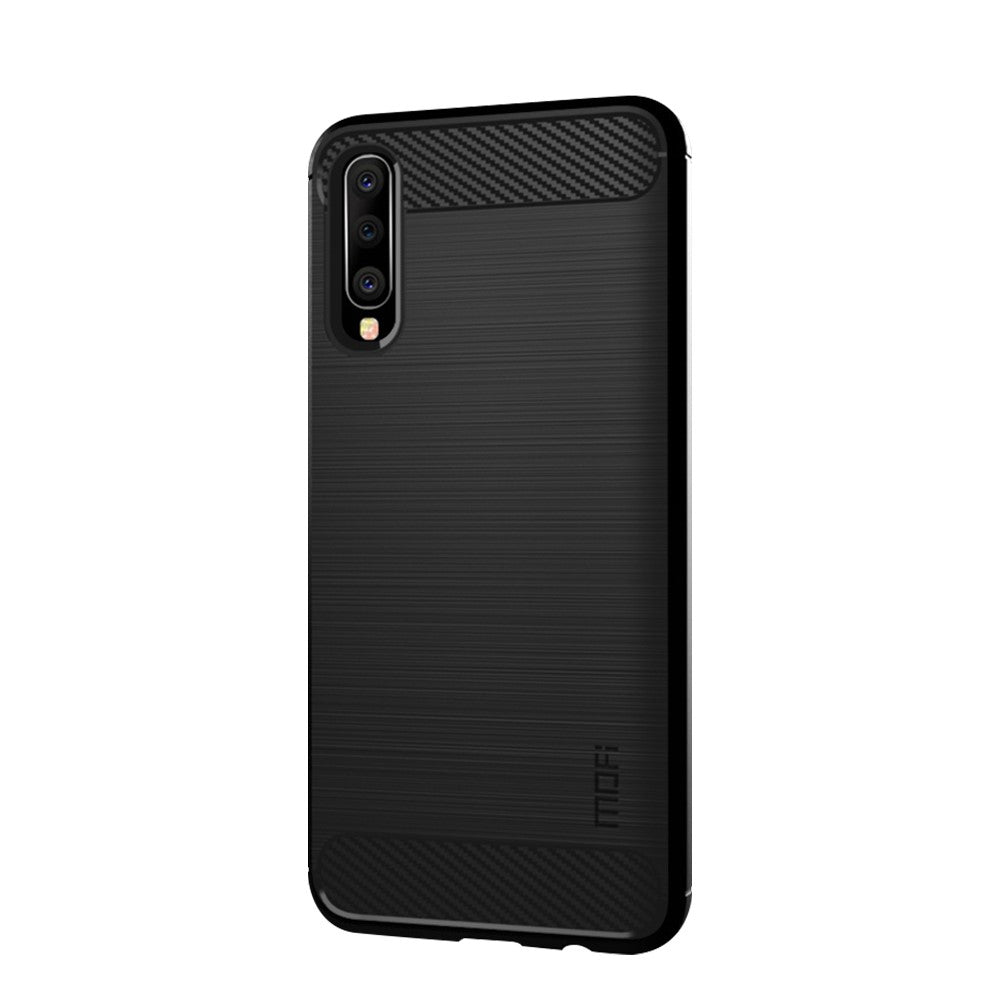 MOFI Carbon Fiber Texture Børstet TPU Cover til Samsung Galaxy A50 / A50s / A30s