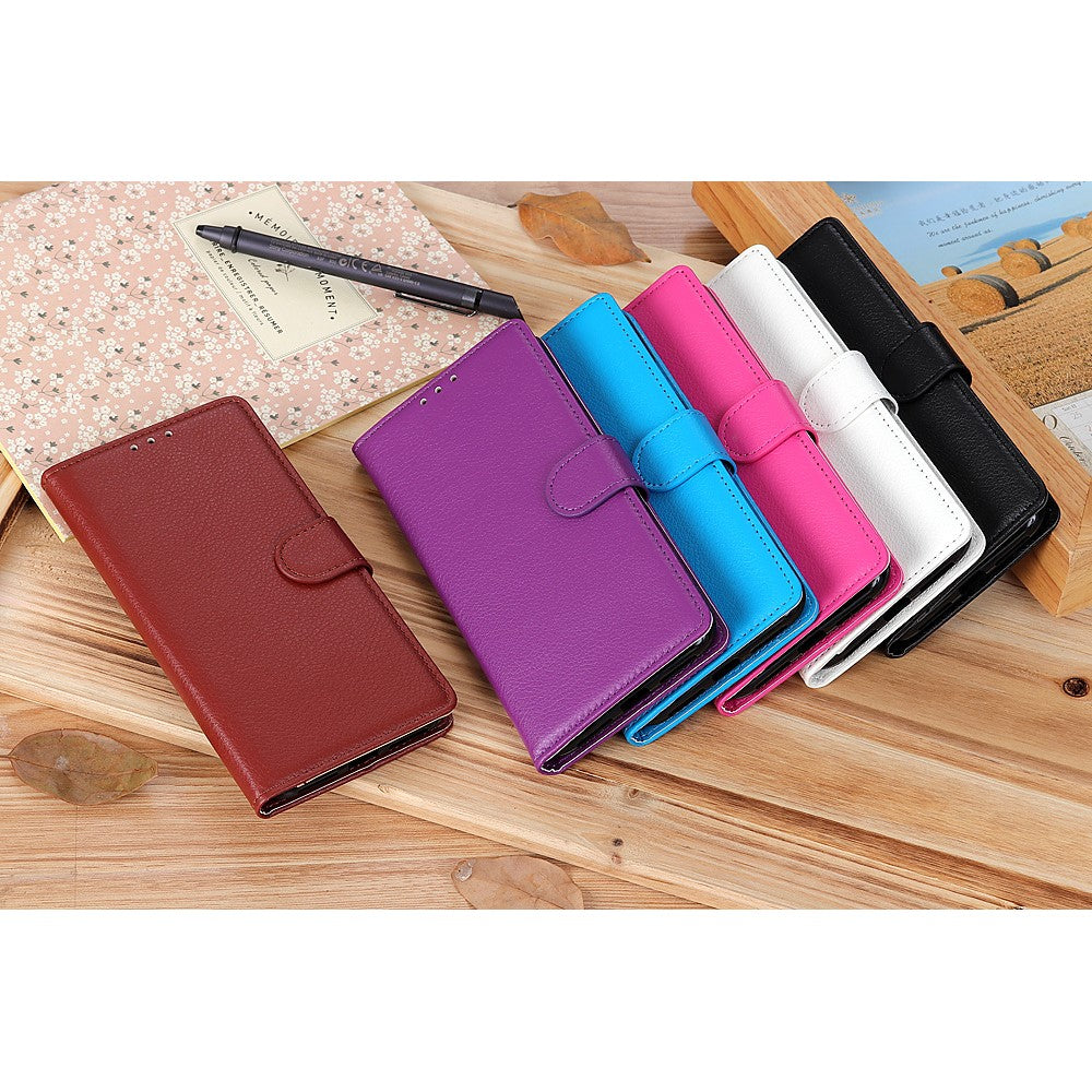 Til Samsung Galaxy A50 / A50s / A30s Pung Telefoncover Litchi Skin Læder Flip Cover med Stand