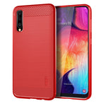 MOFI Kolfiberstruktur Borstad TPU mobilskal för Samsung Galaxy A70