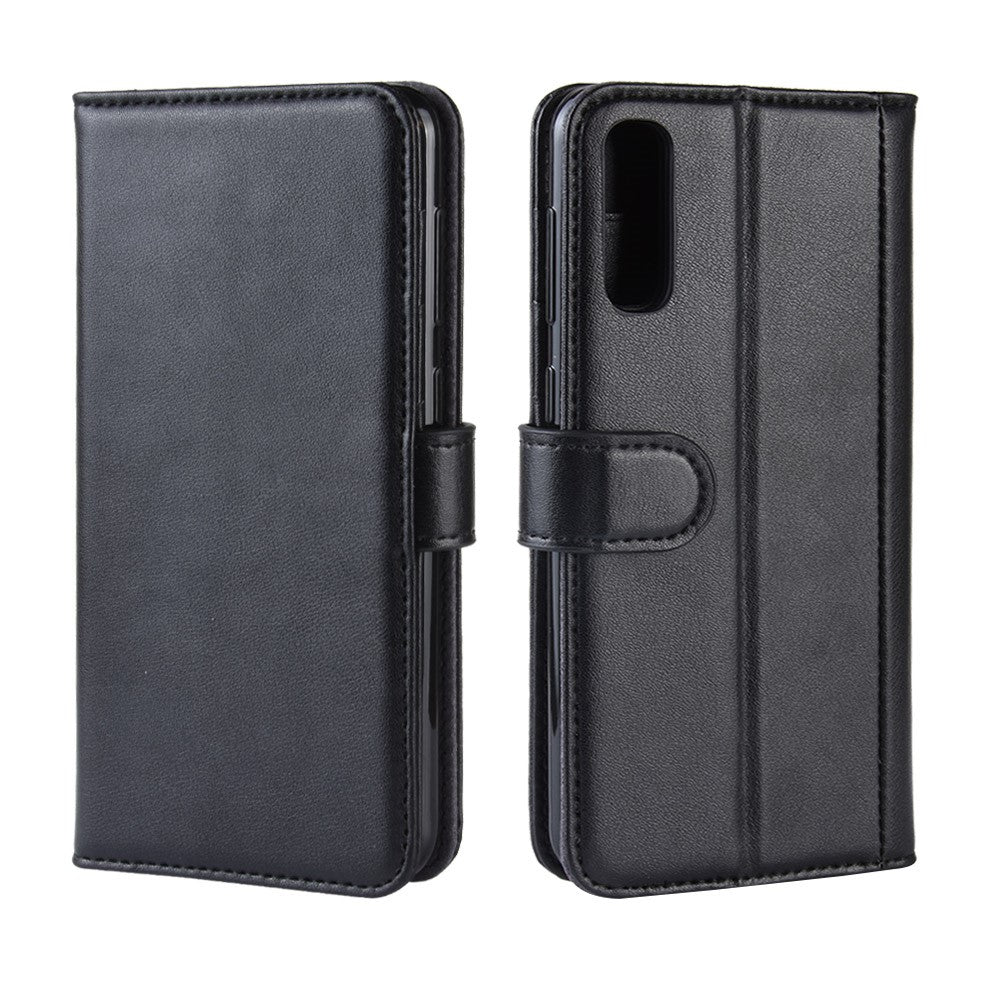 For Samsung Galaxy A50 / A50s / A30s Phone Cases Genuine Split Leather Wallet Mobile Cover Stand