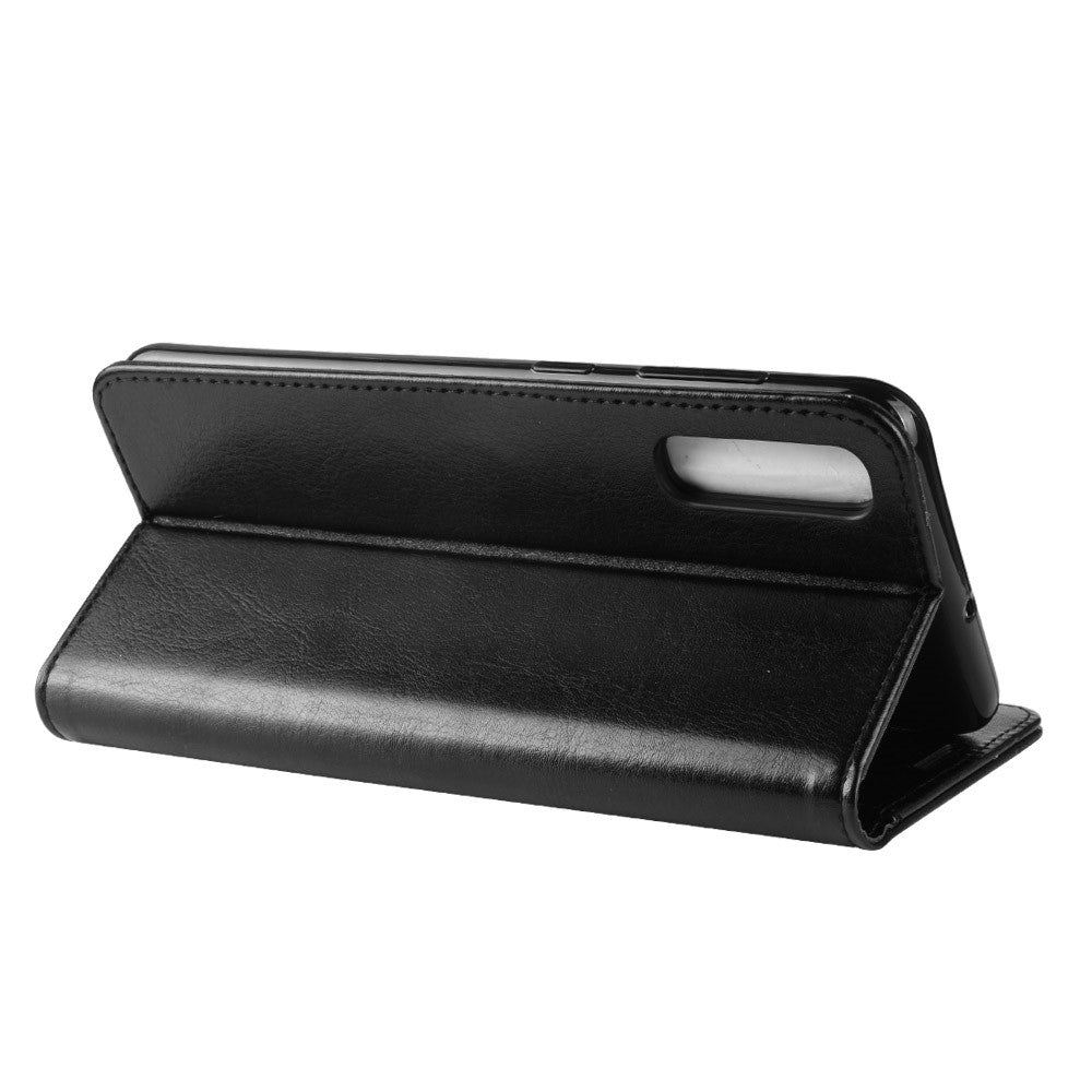Crazy Horse Tekstur Magnetisk Stand Læder Telefoncover til Samsung Galaxy A50 / A50s / A30s